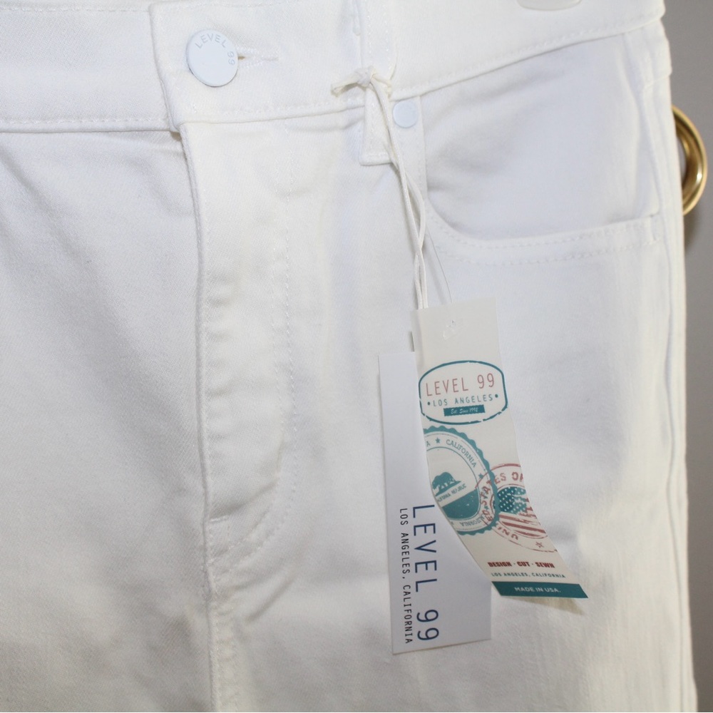 Level 99 Janie High Rise White Skinny Jeans - Picture 3 of 16